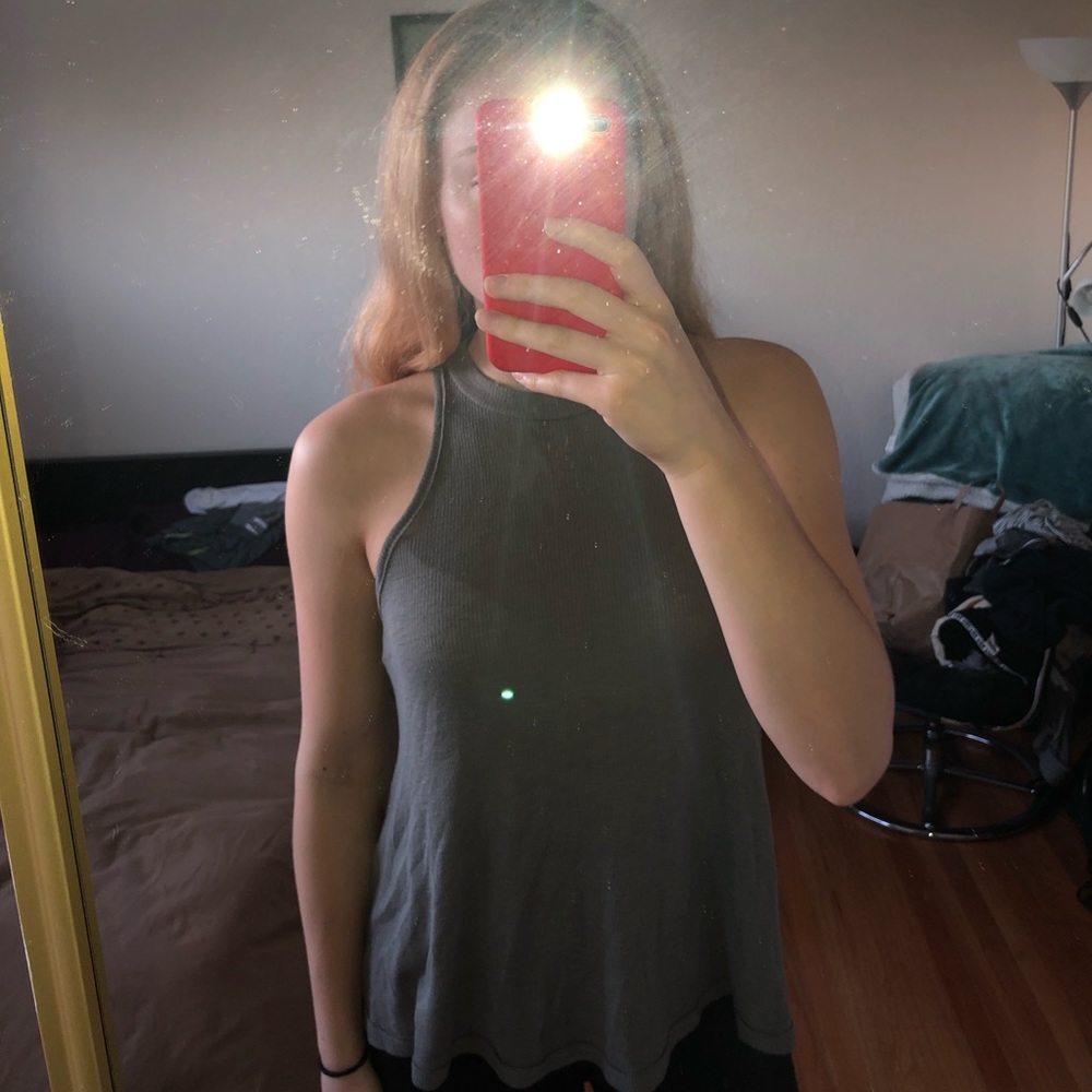 Free People Gray Halter Top